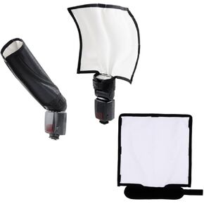 Vaguelly 2Pcs Portable Flash Diffuser Reflector for Photography Light Barrier for Softer Flash Lightweight and Reflector Plates for Camera Accessories
