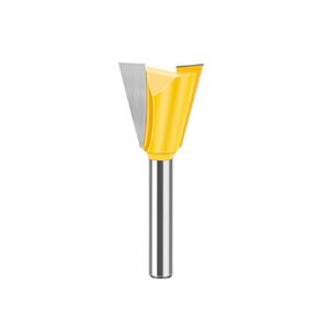 Straight Cut Router Bit Milling Cutter Cutting Dovetail Bit 6mm Shank,5/8" Cut Diameter Wood Cutting Trimming Cutter Double Flute Straight Grooving Bits for Woodworking Dovetail Bit