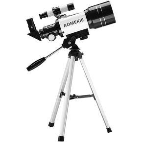Telescopes for Kids Adults Astronomy Beginners Refractor Telescope with Adjustable Tripod 10X Phone Adapter Moon Filter