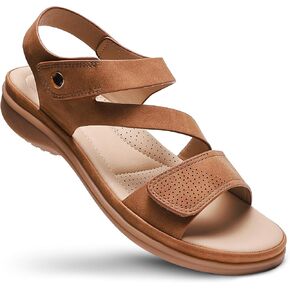 Littleplum Womens Sandals Arch Support - صندل مسطح مريح للنساء ، أحذية المشي القابلة للتعديل في الصيف للشفاء للشاطئ والسفر