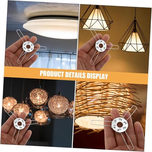 Balacoo Metal Lampshade Spring Clip 24pcs مجموعة لمصابيح الكرة الزجاجية من الخيزران الراتان تعزيز النداء البصري in Kuwait