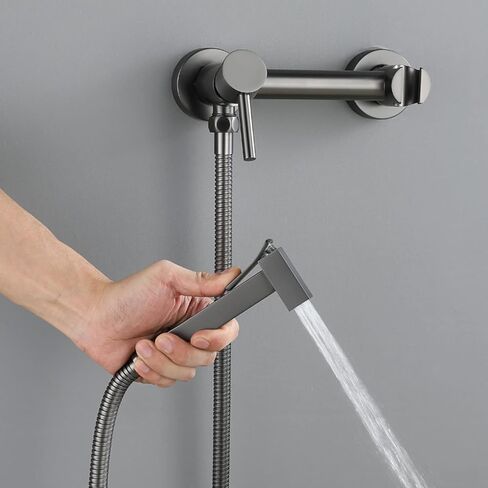 Sprayer Brass HandheldSprayer for Toilet Gun Gray Portable Baby Cloth Diaper Sprayer for Hot and Cold Water PortableFaucet withHose for Feminine Wash, Pet Washing,B(B) in Saudi Arabia