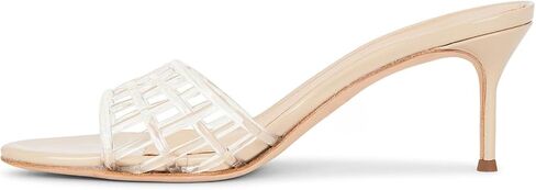High Heel Sandals for Women Open Pointed Toe Mesh Mules Sandals Beach Summer Dress Stiletto Shoes in Kuwait