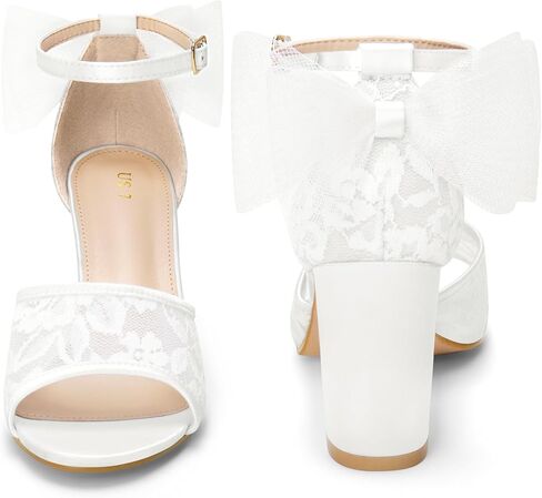 Perphy Lace Open Open Toe Bow Clok Clock Clok Cloy Sandals for Women in Kuwait