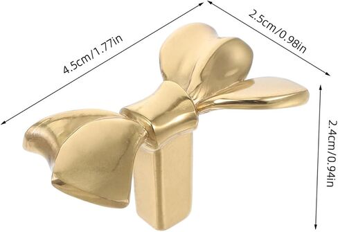 Gold Bow Drawer Pull Handles Decorative Brass Knobs for Dresser Wardrobe Cabinet and Boys and Girls Bedroom Multifunctional Quick Installation Aesthetic Home Decor in Saudi Arabia