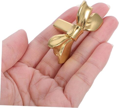 Gold Bow Drawer Pull Handles Decorative Brass Knobs for Dresser Wardrobe Cabinet and Boys and Girls Bedroom Multifunctional Quick Installation Aesthetic Home Decor in Saudi Arabia