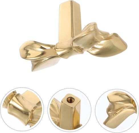 Gold Bow Drawer Pull Handles Decorative Brass Knobs for Dresser Wardrobe Cabinet and Boys and Girls Bedroom Multifunctional Quick Installation Aesthetic Home Decor in Saudi Arabia