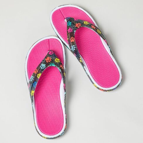 GreaterGood Pawsitively Comfy Flip Flops Lightweight Thong Sole Shock Absorbing Non Slip Pet Print Beach Pool Casual Gifts for Women in Kuwait