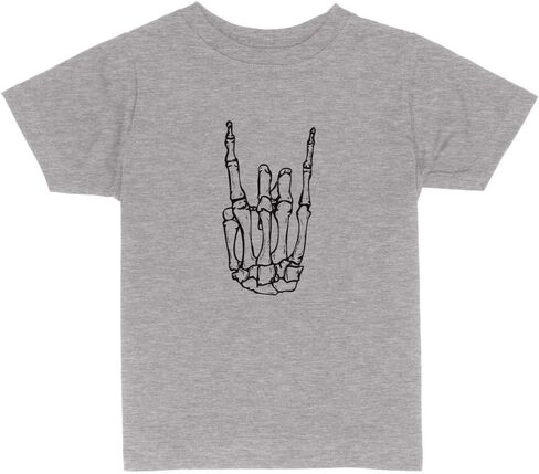 Skeleton Rock Hand Graphic Toddler Kids T-Shirt in Kuwait
