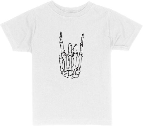 Skeleton Rock Hand Graphic Toddler Kids T-Shirt in Kuwait