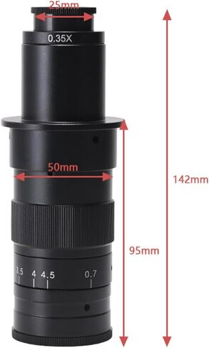 Microscope 120X 180X 300X Optical Lens Monocular Industrial Microscopes Digital CCD Camera Lens,Electron Microscope Accessories (180X) in Saudi Arabia