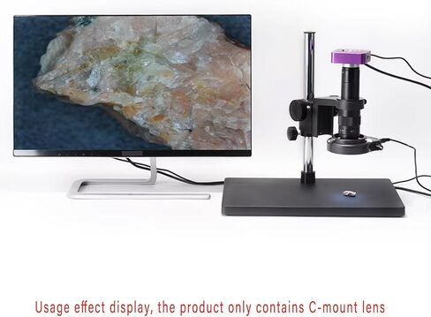 Microscope 120X 180X 300X Optical Lens Monocular Industrial Microscopes Digital CCD Camera Lens,Electron Microscope Accessories (180X) in Saudi Arabia