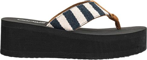 Corkys Footwear Women's Take A Dip Flip Flops - Featuring a Stylish V-Strap Design and a 2.5-Inch Platform, Blending Casual Elegance with Ultimate Comfort in Saudi Arabia