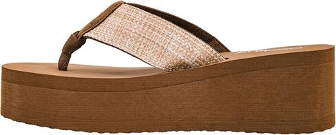 Corkys Footwear Women's Take a Dip Flops-يتميز بتصميم أنيقة على حزام V ومنصة 2.5 بوصة ، ومزج الأناقة غير الرسمية مع الراحة النهائية in Kuwait