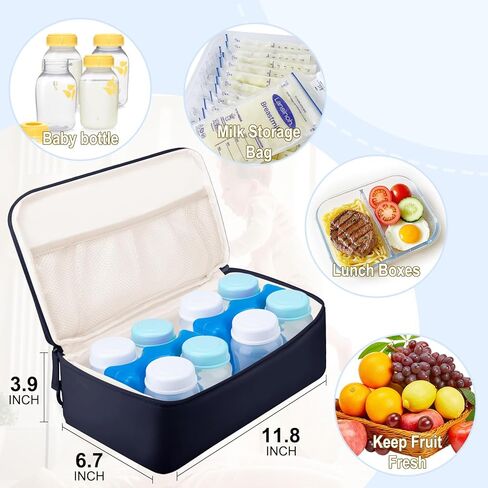 Breast Pump Backpack Fit for Spectra S1/S2 with Removable Cooler Compartment, Breast Pump Bag Fit Pump Accessories for Working & Nursing Moms, Breast Milk Cooler Bag for Travel and Family Use Black in Kuwait