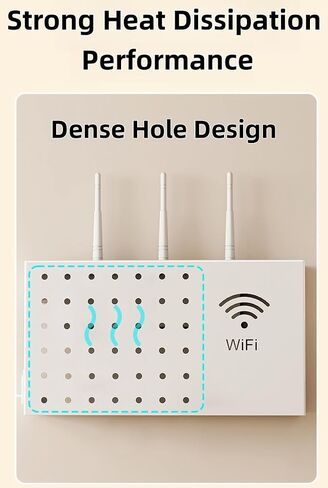 Wireless WiFi Router Storage Box Router WiFi Set-Top Box Box Storage Storage Rack Rack Rack Room Wall Gall Row Socket Roaching Box مربع سلك مربع عائم (أسود) in Kuwait
