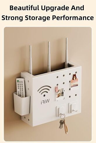 Wireless WiFi Router Storage Box Router WiFi Set-Top Box Box Storage Storage Rack Rack Rack Room Wall Gall Row Socket Roaching Box مربع سلك مربع عائم (أسود) in Kuwait