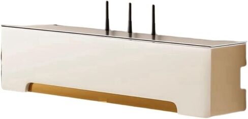 Wcxixo Router Organizer Box Router Storage Box Router Organizer Box Power Strip Arrangement Shielding Router Cord Holder Storage Box for Wall Decor Home Decor(White,Large) in Kuwait