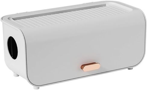 Storage Racks Wireless Router Storage Box Wall-Mounted Bracket Cover Box WiFi Router Shelf Multimedia Decorative Shielding Box for Hiding WiFi Router, TV Box Components, Cables Etc(White) in Saudi Arabia