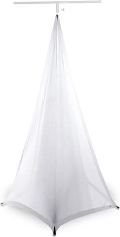 Tripod Lighting Stand Scrim with Open Back & Free Carry Bag for Event Lighting Outdoor, Concerts & Indoor Party Lights - Two-Sided, Heavy Duty, Flame Retardant & Wrinkle Free - White in Saudi Arabia