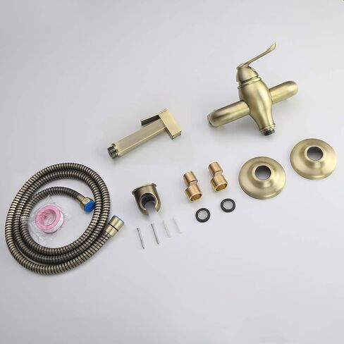 Handheld Bidet Sprayer for Toilet, Brass Bathroom Cloth Diaper Sprayer Set with Cold and Hot Water, Wall Mounted Green Bronze Toilet Bidet Sprayer Kit for Personal Hygiene,Type B(Type B) in Saudi Arabia