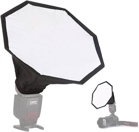 رد الفعل كاميرا مثمن Speedlight Softbox Diffuser | قابلة للطي محمولة مصباح فلاش محمول ل DSLR | إضاءة ناعمة لفيديو صورة صورة صورة مع مربع تخزين (30 سم (11.8 بوصة)) in Kuwait