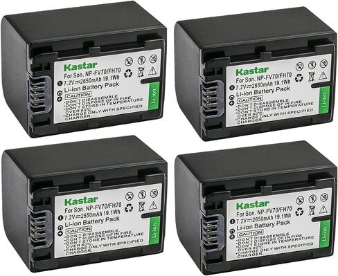 استبدال بطارية Kastar 1-Pack NP-FH70 لـ Sony DCR-DVD103 ، DCR-DVD105 ، DCR-DVD106 ، DCR-DVD108 ، DCR-DVD109 ، DCR-DVD110 ، DCR-DVD115 ، DCR-DVD150 ، DCR-DVD202 ، DCR-DVD203 ، DCR-DVD205 in Kuwait