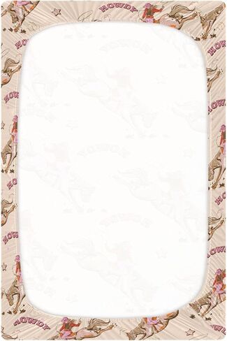 Cowgirl Western Vintage Crib Sheets Soft Breathable Fitted Baby Crib Sheets Mattress Cover for Girl Boys, 52" x 28" x 9" in Kuwait