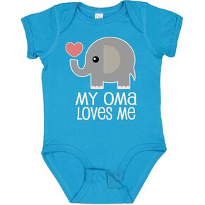 inktastic My Oma Loves Me Grandchild Baby Bodysuit