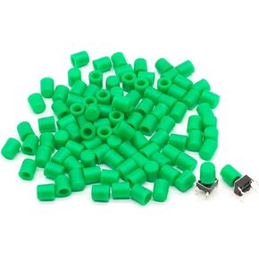 100pcs/lot Green Cap Hat G62 for 6 * 6mm Tactile Push Button Switch Lid Cover