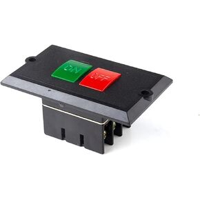 Control Push Button Stop Start Switch QCS1-5 Three-Phase Grinder Press Buckle Bench Drilling Machine Tool Panel Mounting(Large Panel)
