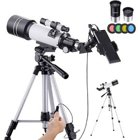 Telescopes for Adults, Astronomical Telescope with Tripod Smartphone Adapter, PortableScope Stargazing High Magnificatio