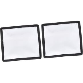 2pcs Flash Diffuser Cap Foldable Diffuser Screen Cover for Strobe Light Soft Light Design Reflective Material Accessory for Photography