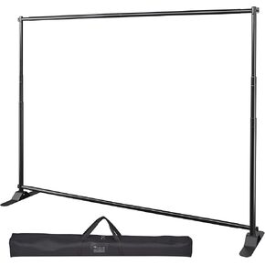 WinSpin 10x10 Ft Backdrop Stand for Parties Wedding Birthday Events Photography Photo Booth Step and Repeat Adjustable Heavy Duty Backdrop Stand with Carrying Bag