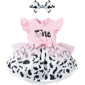LATOBREATH Baby Girl 1st Birthday One Year Old Romper Outfits Photo Shoot Clothes+Headband