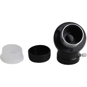 1.25 Inch 45 Degree Diagonal Prism | Round Angle Mirror for Astronomical/Terrestrial Observation | with Lens Protectors & Optical Glass Lens