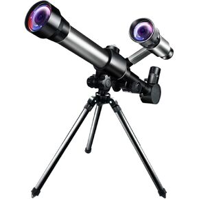Adults Kids Monocular Telescope Floor Standing 50mm Refractor with Finder Scope & Tripod Astronomical Telescope Best Por
