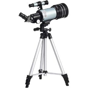 Telescope Portable Astronomy for Children and Adults Refracting Astronomical Telescope to Watch The Moon Bird City Scene