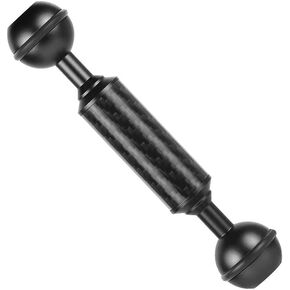Bgning Carbon Fiber 1 "رأس الكرة المزدوج 5/8/10/12 و 12 بوصة الذراع D20MM محمولة ترايبود سيلفي عصا كاميرا مقاومة للماء (D20mm 12inch ، الأزرق)