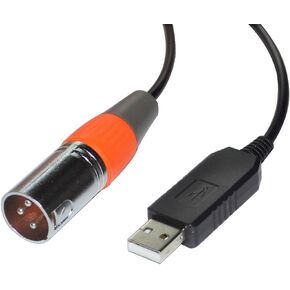 FTDI FT232RL USB to XLR 3 pin Male Adapter Converter RS485 Serial Cable, for Audio Processing, no Recording Function(5M,Color A)