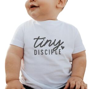 Tiny Disciple Christian Baby Clothes, Cute Christian Baby Bodysuit, Christian Baby Shower Gift, Cute Faith Based Kids Clothes For Kids, Christian Toddler Shirts For Kids, Boy or Girl.