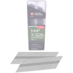 Grip Rite Prime Guard MAXB64902 1-1/2-inch 316 Stainless Steel 15 Gauge "DA"-style Angled Finish Nail, 500 per Belt Clip