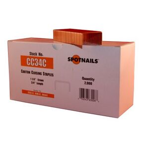 Spot Nails CC34C 1-1/4-Inch Crown 3/4-Inch Leg Carton Closing Staple (Quantity 2000) by Spot Nails