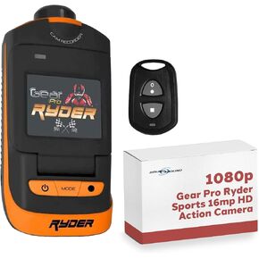 Ryder 360° Action Camera, Hi-Resolution, 16MP Images, 1080p Video, Fold-Out 1.5" LCD, Waterproof, Anti-Shake, HDMI, Micro SD Slot, Mounting Accessories & Remote Control, 3.85"x1.77"x1.37"