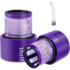 2 Pack Filters Compatible for Dyson V10 Cyclone Series, V10 Animal, V10 Absolute, V10 Total Clean, SV12, Part No. 969082-01