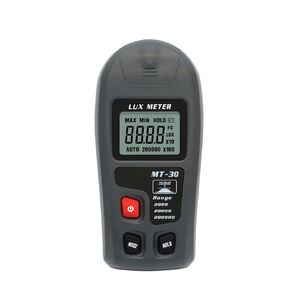 Light Meter 0~200,000lux Range Light Meter Pocket Design Light Meter Lux/fc Light Meter Tester Environmental Test Gray