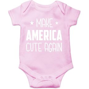 AW Fashions Make America Cute Again Baby Bodysuit Funny Cute Adorable Infant Romper Clothing Boys Girls