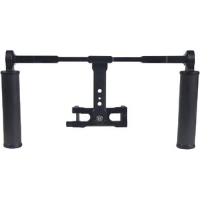 FEICHAO 360° Dual Handheld Grip Holder Gimbal Handle Stabilizer Rig 1/4 3/8 Positioning Hole Compatible with GoPro11 Insta360 DSLR Camera (Handheld Holder+Type-V Plate)
