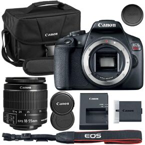 Canon EOS Rebel T7 DSLR Camera with 18-55mm Lens Bundle + Canon EOS 200ES Shoulder Bag (12 Items)