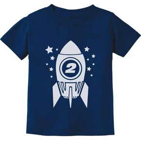 Tstars Gift for Two Year Old - 2nd Birthday Space Rocket Toddler/Infant Kids T-Shirt